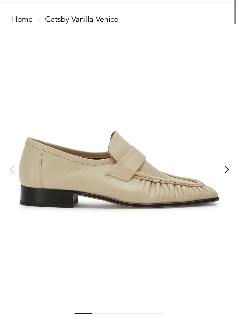 Gatsby Vanilla Venice Cream Leather Loafer